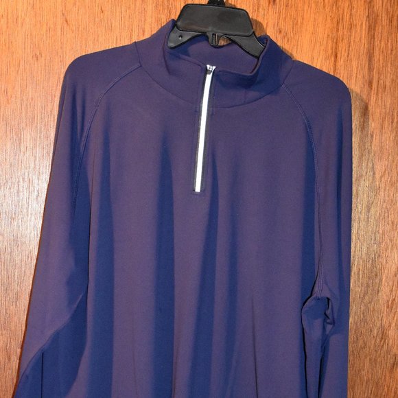 Zengjo Long Sleeve Midnight Navy Shirt 1/4 Zip - Picture 1 of 8